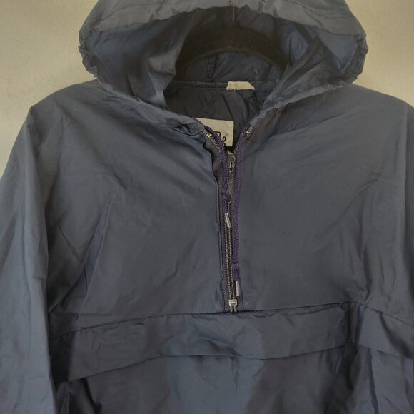 Woolrich VTG Teton Quarter Zip Hooded Windbreaker Pullover Jacket Blue Unisex M - Picture 3 of 8